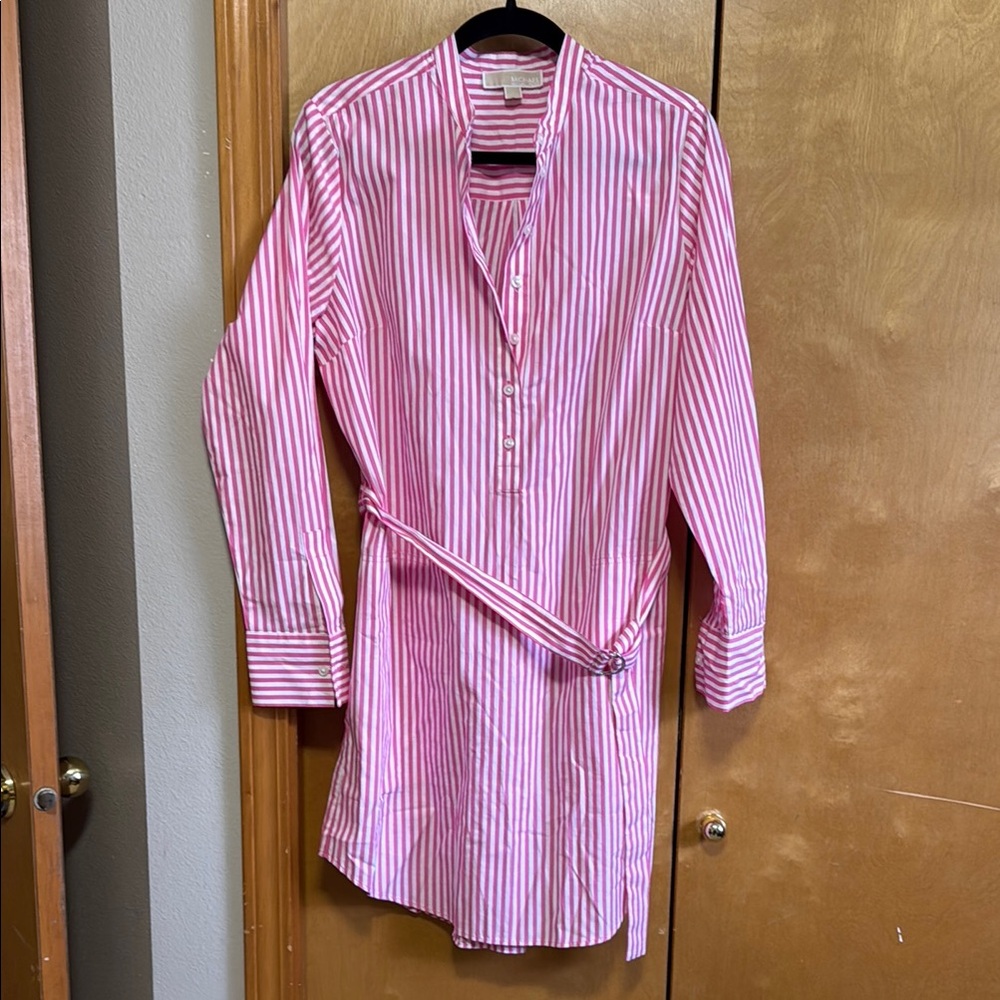 Pink Striped Tunic Dress